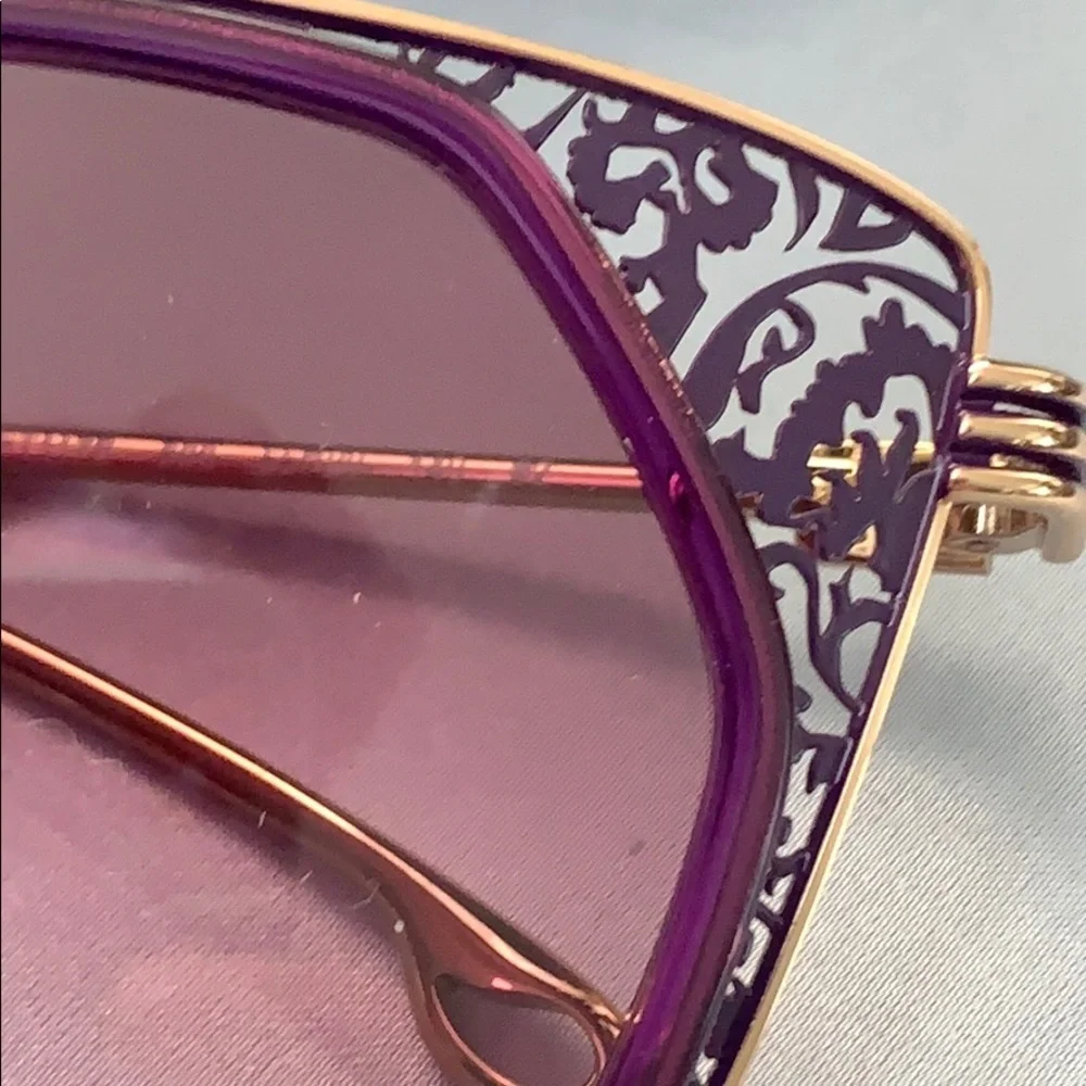 NWT ETRO Violet elegant sunglasses w/case
